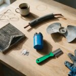 Worn AC parts laid out on a table, the evidence behind AC replacement cost in Panama City Beach